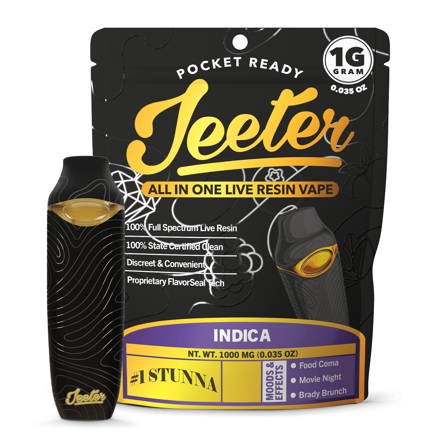 Product: Jeeter | Live Resin Disposable Vape - 1g - #1 Stunna