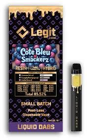 Product: Legit Labs | Cured Resin Disposable - 1g - Cote Blue x Smackerz