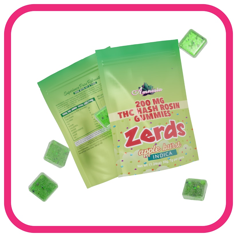 Zerds | 200mg Hash Rosin Gummies | Apple Burst