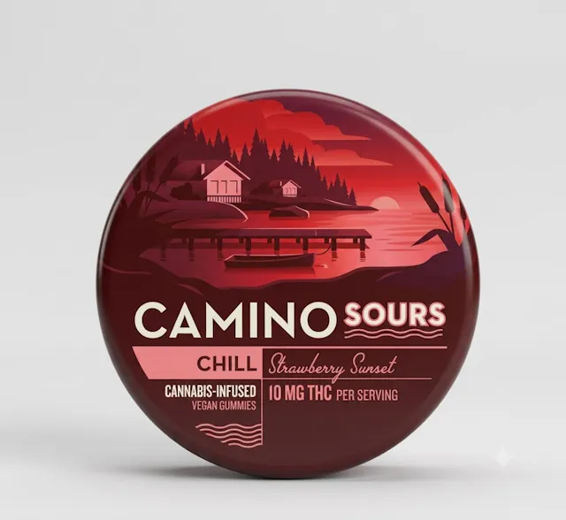 Camino Gummies Sours Chill - Strawberry Sunset 10pk/100mg (indica hybrid, 2.8g)