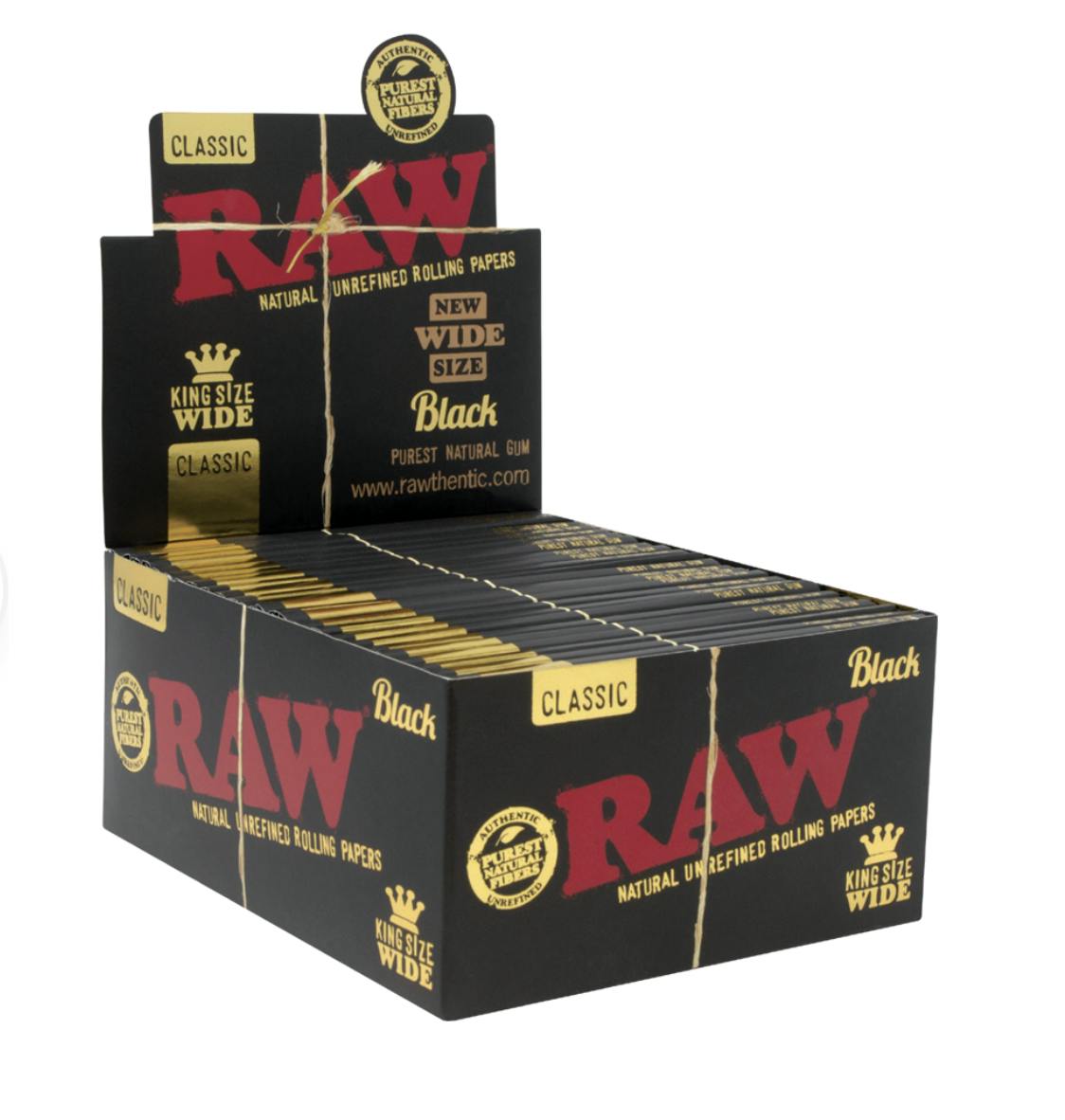Raw | Classic Black Rolling Papers | King Size-0