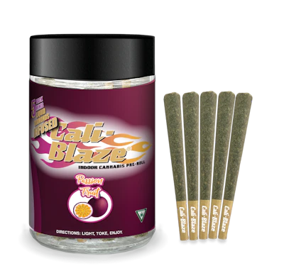 Cali-Blaze - 5-Pack .7g Infused Prerolls - Passion Fruit - PRE_ROLLS by Cali-Blaze at King of Budz