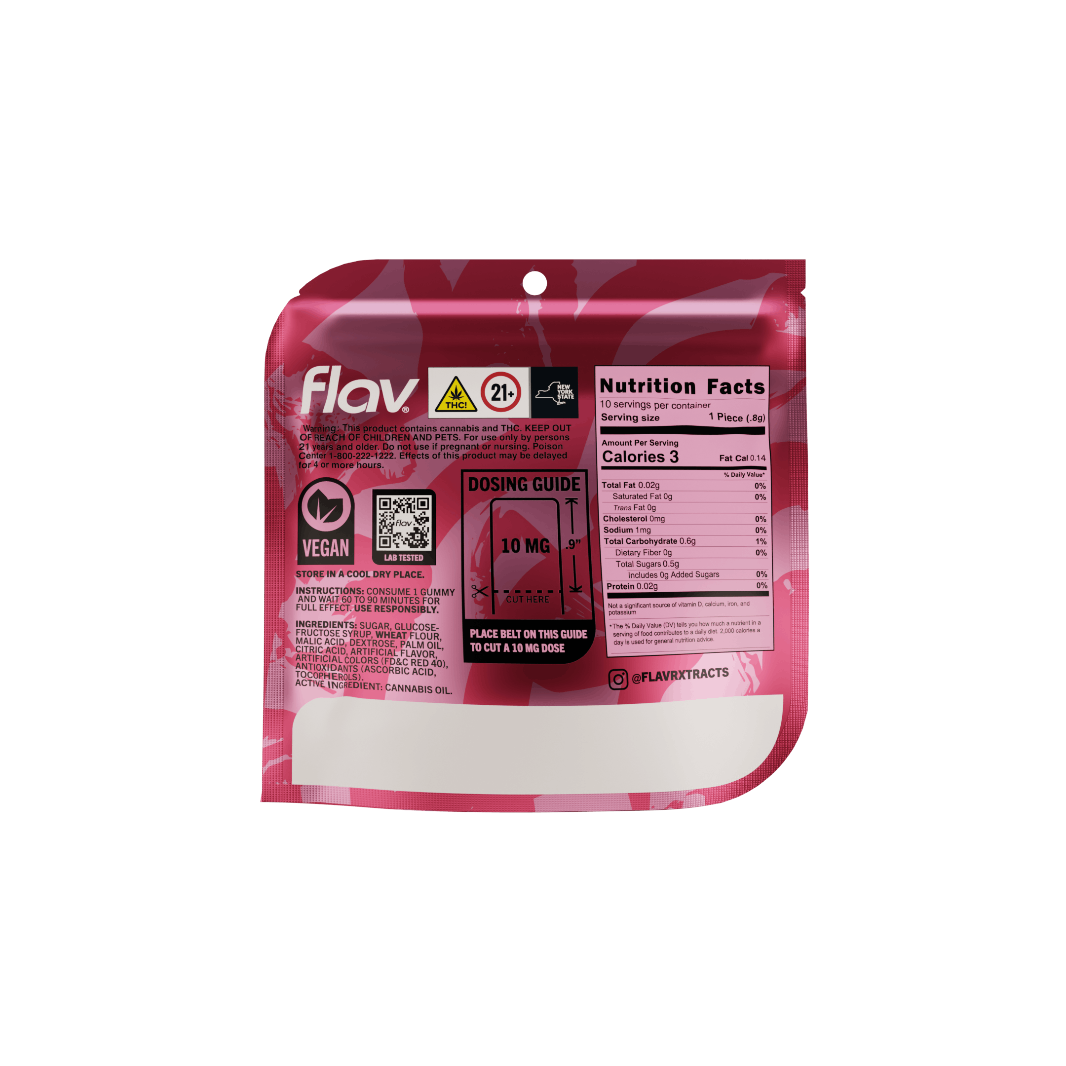 Strawberry Mega Belt - Live Resin - 100mg - Sativa-3