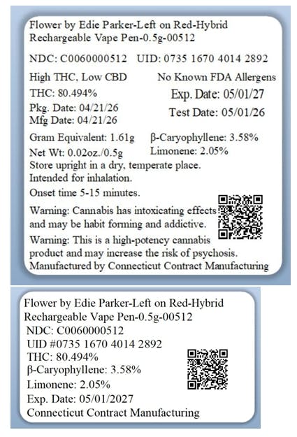 edie parker flower disposable vape pen instructions by Parker-Left on Red-Hybrid Rechargeable Pen-0.5g-00512 at Shangri-La Norwalk CT AVE 7Monppo Bar Choose Flavor:Strawberry Shortcake Fume Vapes