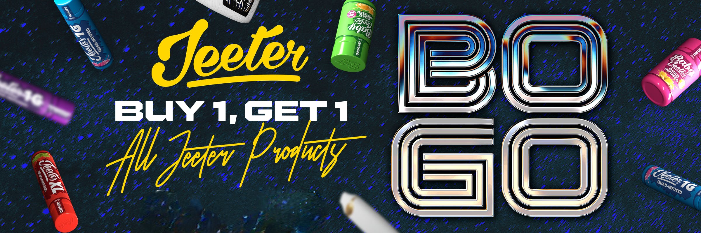 Jeeter 1g 2g xl bogo .5g baby infused preroll joints vape disposable
