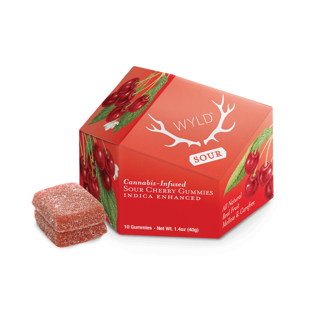 Product Sour Cherry Indica Enhanced Gummies
