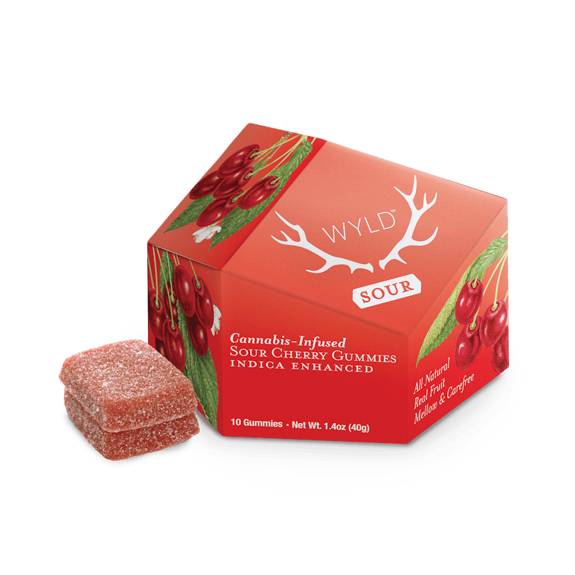 WYLD Sour Cherry Indica Gummies