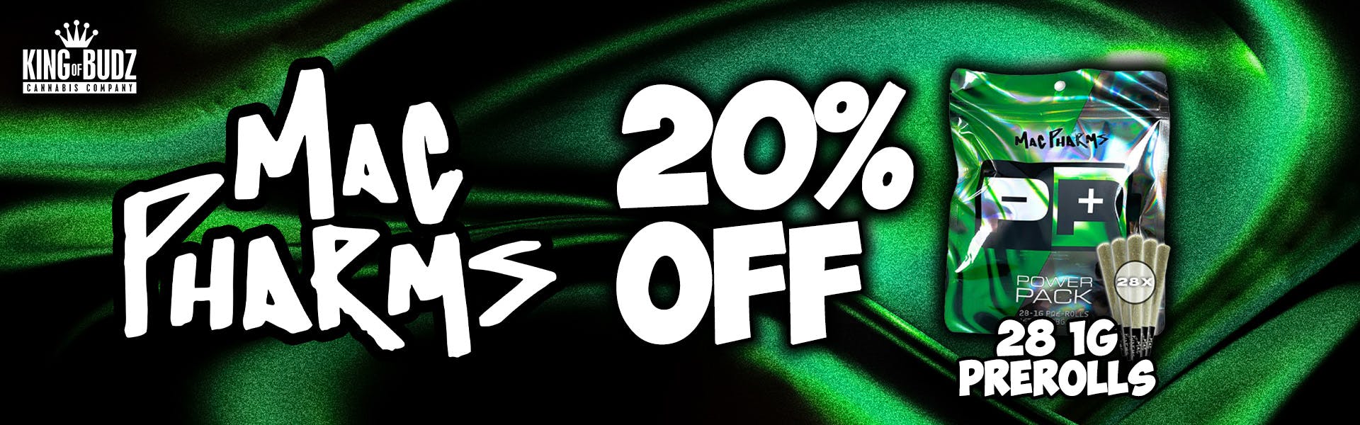 Mac Pharms - 28g Preroll Prepack - 20 Percent Off