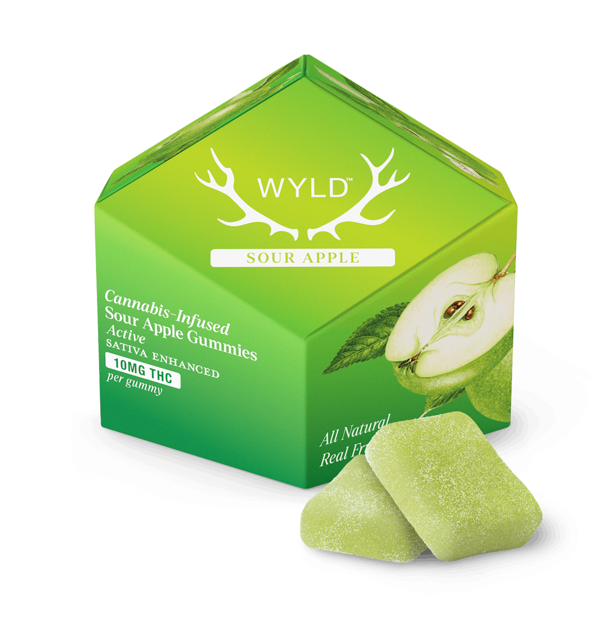 Photo of WYLD l Sour Apple Gummies 10pk l 100mg