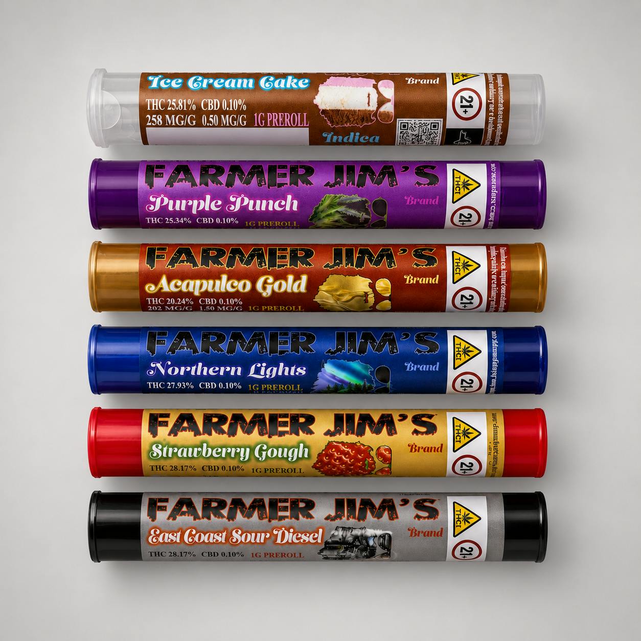 Farmer Jim's - 1g Preroll - Ice Cream Cake