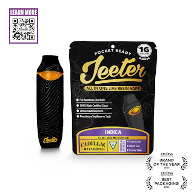 Jeeter - 1g Live Resin Disposable - Cadillac Rainbows - DISPOSABLES by Jeeter at King of Budz