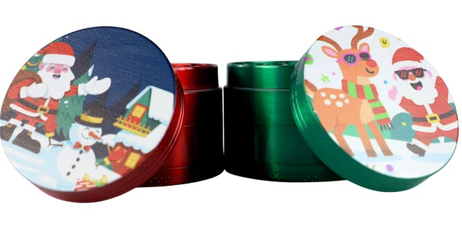 Zinc 4pc Holiday Grinder | Trinity - Glen Ave - Recreational