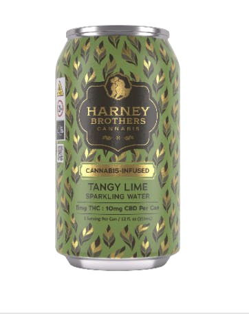Beverages | Harney Brothers | Tangy Lime Sparkling Water 12 oz Single Can | 5mg