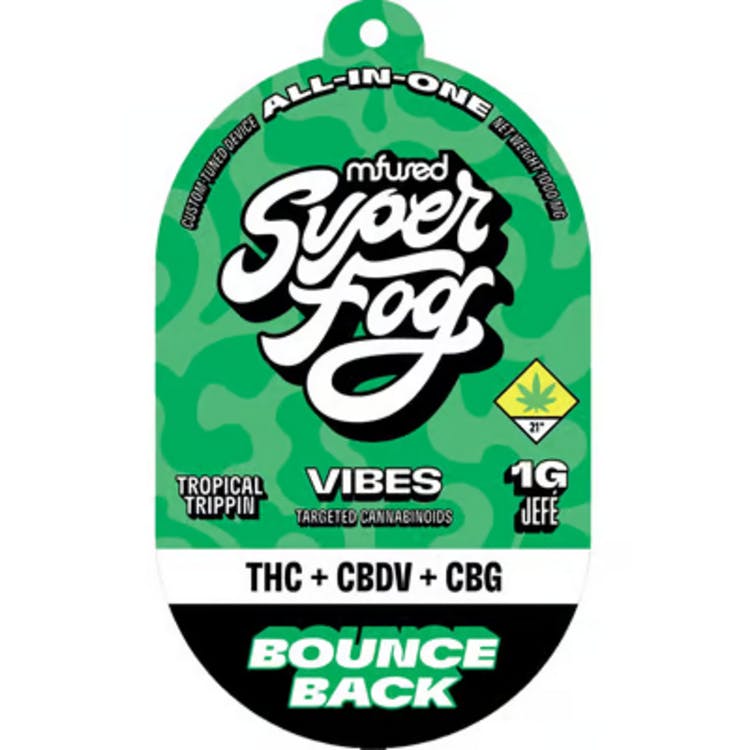 cbdv vape MFUSED Super Fog Disposable Vape Vibes Bounce Back THC+CBDV+CBG (Targeted  Cannabinoids Flavored) mf
