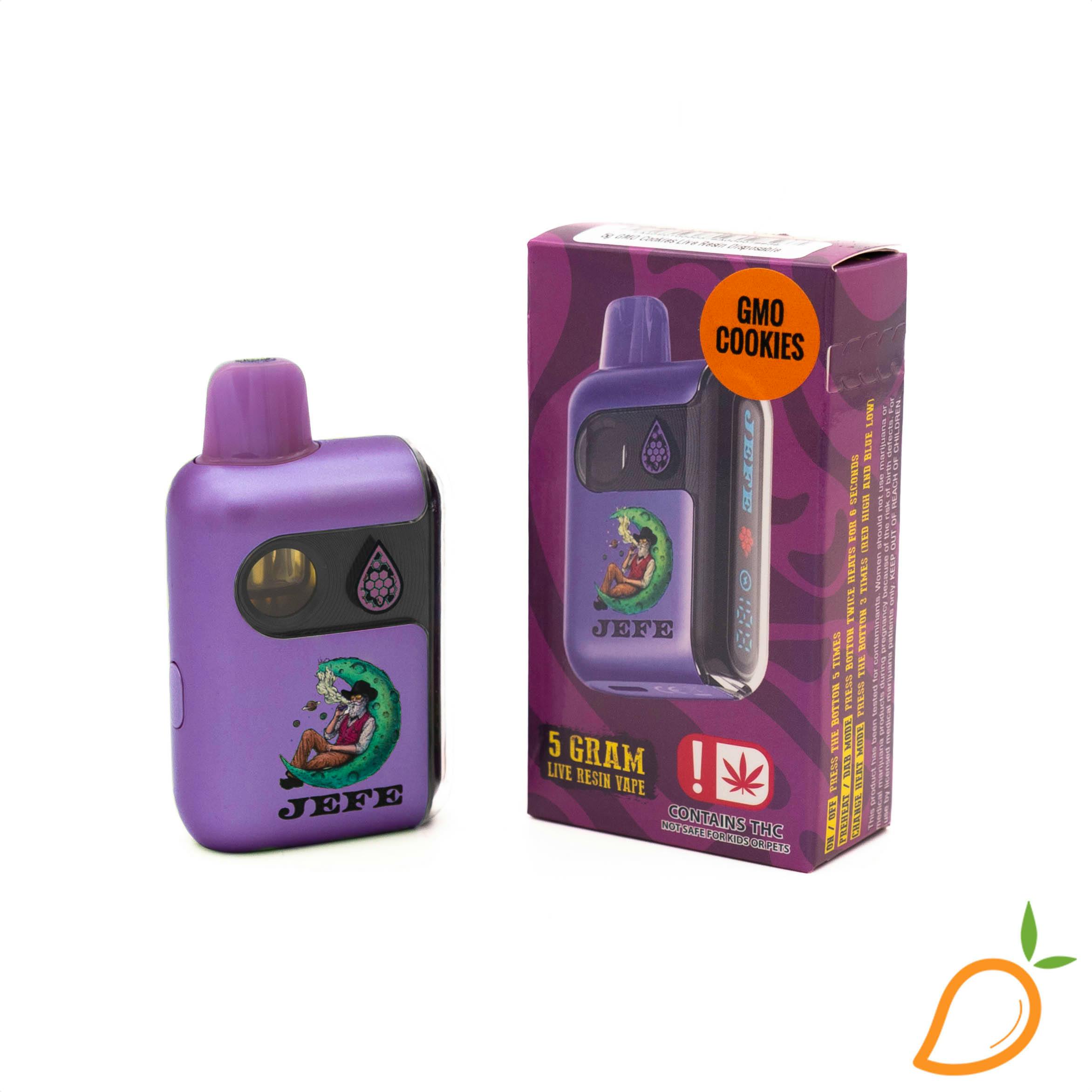 cookies 5g disposable vape 5g GMO Cookies Live Resin Disposable Vape Geekbar Jefe