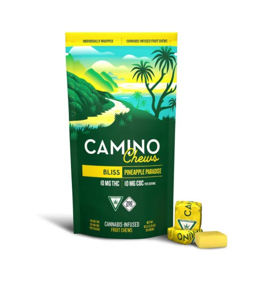 Product: Camino Chews | Pineapple Paradise 10:10 THC:CBC | 20pc | 200mg