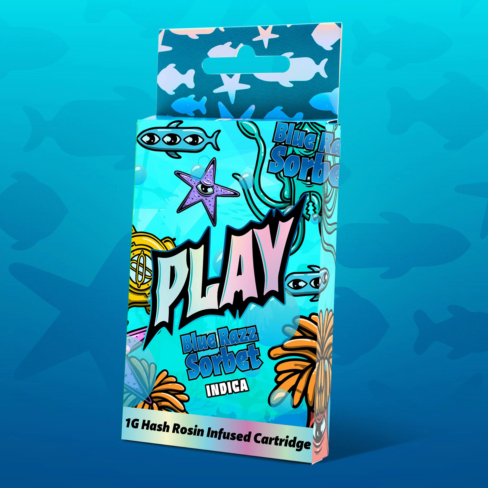 Product: Play | Blue Razz Sorbet | 1g | Hash Rosin Cartridge