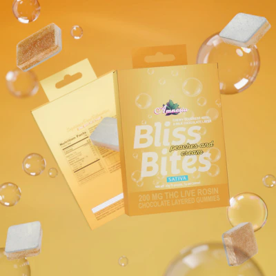 Bliss Bites - 200mg Hash Rosin Chocolate Layered Gummies - Peaches & Cream