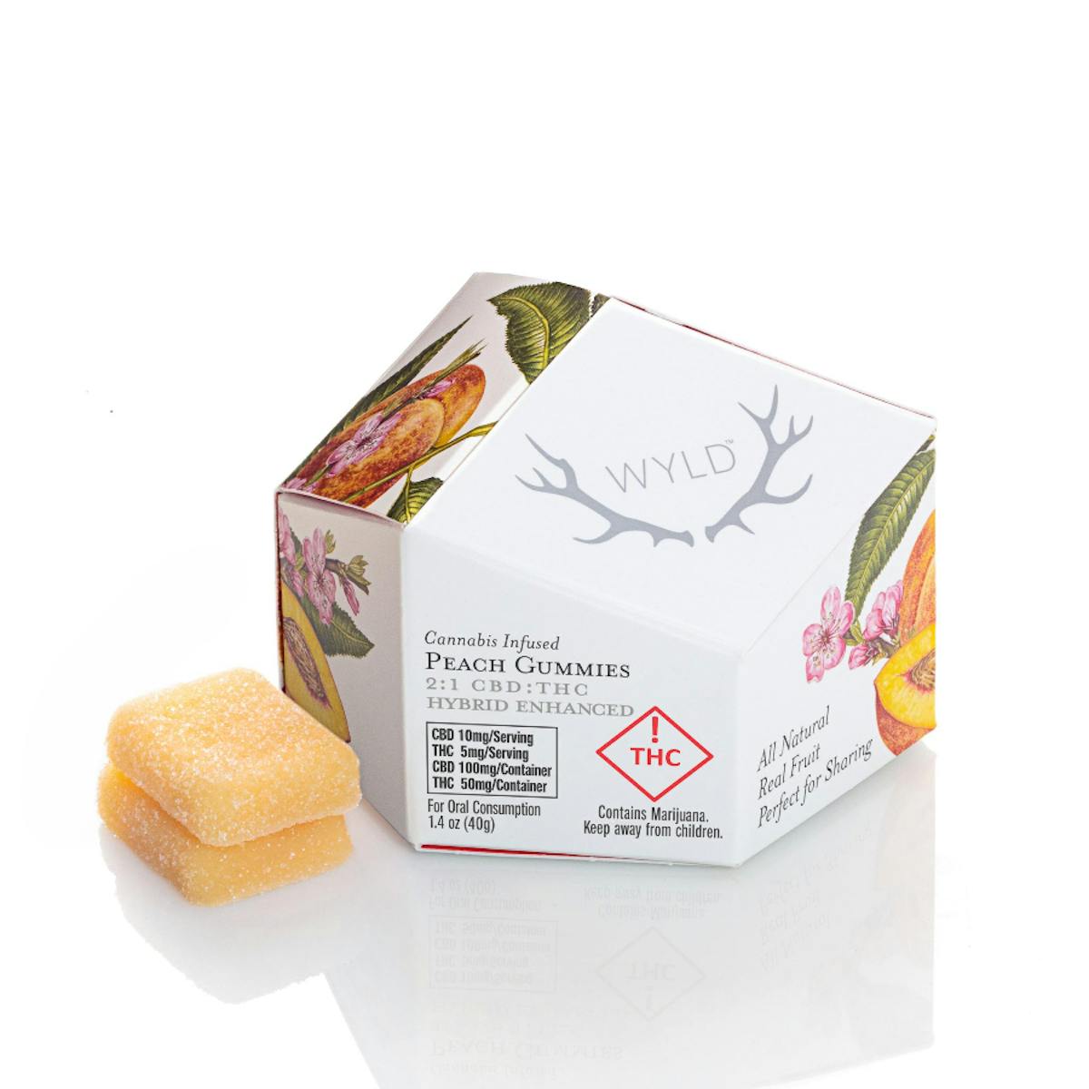 Image of Peach 2:1 | 100mg Hybrid Gummies