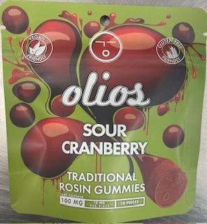 Olio | 100mg Rosin Gummies | Sour Cranberry