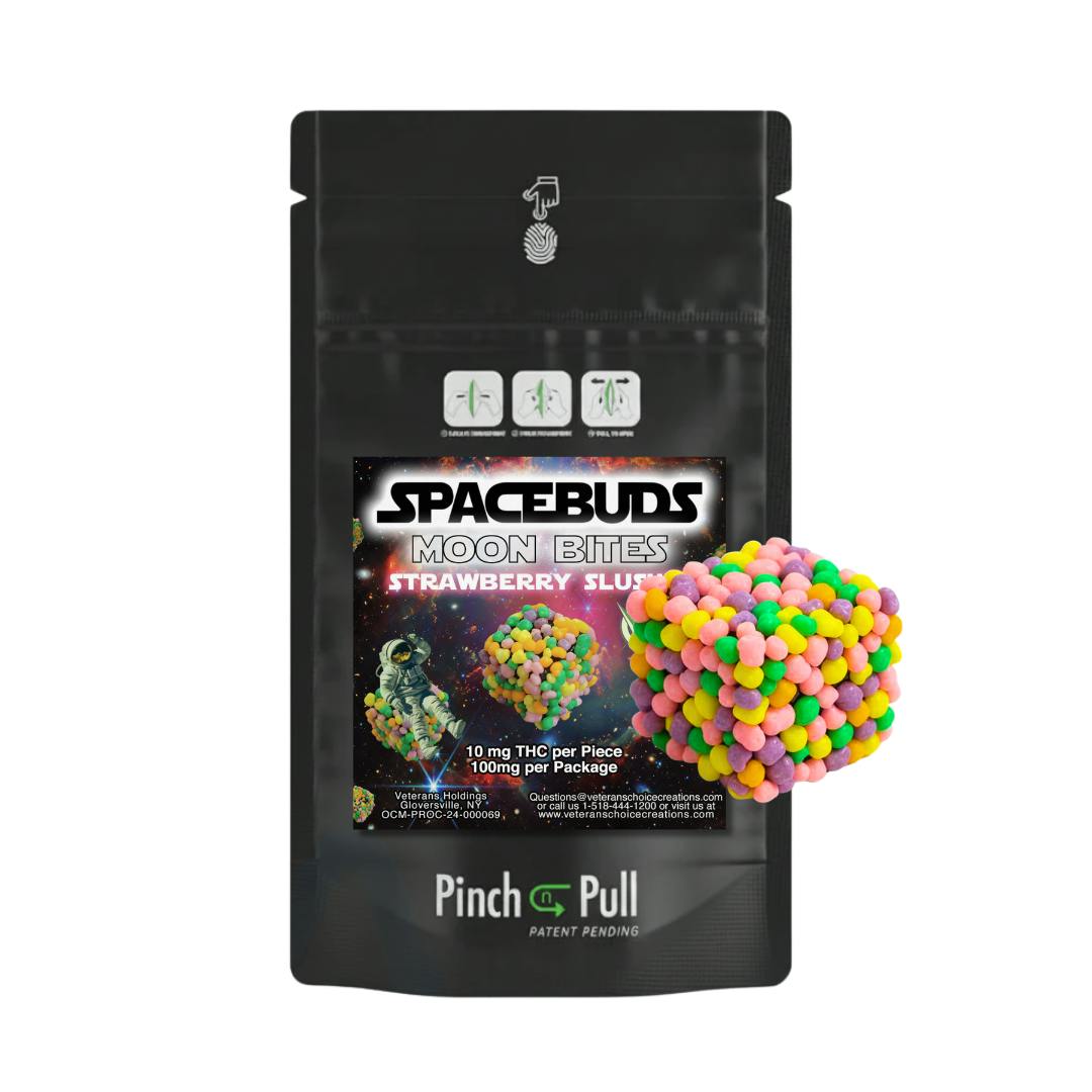 Spacebuds | Strawberry Slushie | Live Rosin Moon Bites | 100mg | 10ct