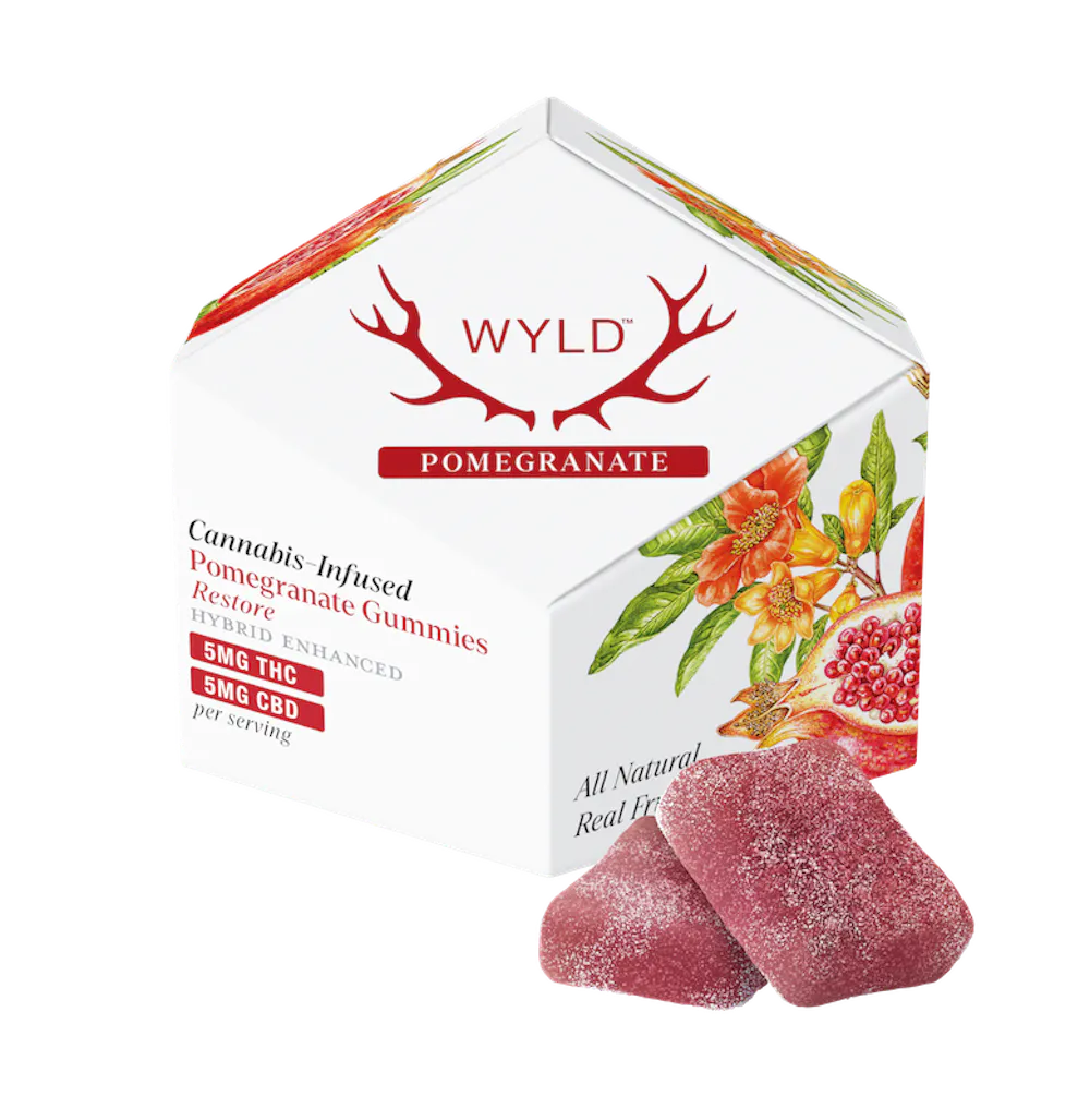 Product WYLD - Pomegranate 1:1 THC:CBD Gummies (100mg 10pk)