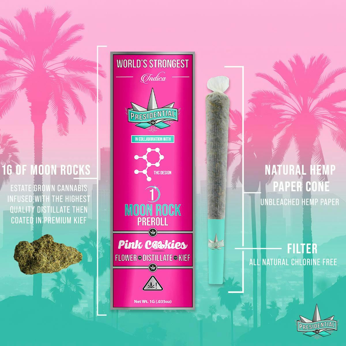 Presidential Moon Rocks Pink Cookies