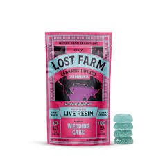 image of Raspberry x Wedding Cake | 100mg Live Resin Gummies (10mg/10pc)