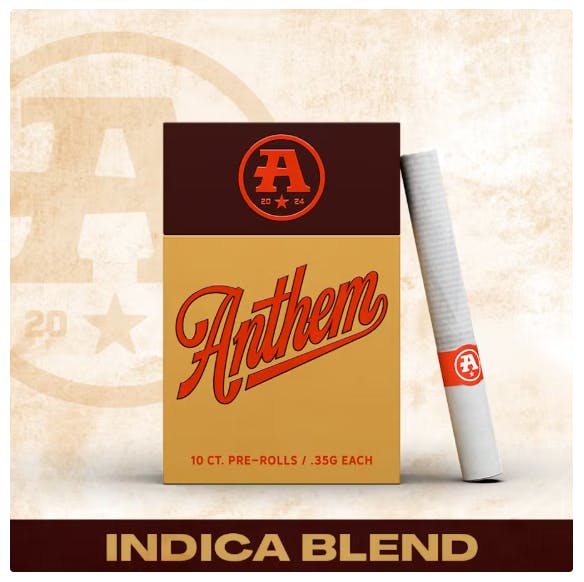 Product Anthem | Indica Blend | Preroll | 10pk/.35g