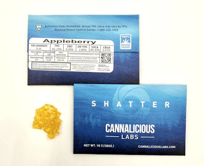Cannalicious - 1g Shatter - Appleberry