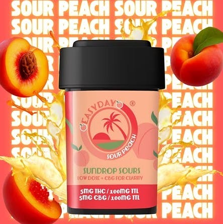 Peach Sour Sundrops - 5mg THC & CBG Troche 20-pk