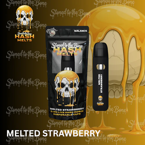 Stoned to the Bone - .5g Live Rosin Disposable - Melted Strawberry