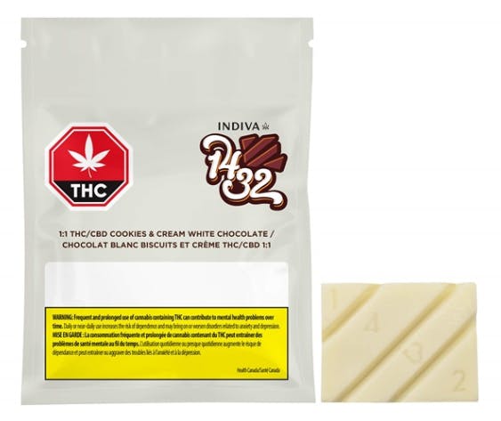 Indiva 1432 - 1:1 Cookies & Cream White Chocolate 4pc