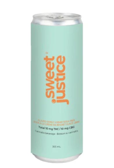 Sweet Justice - Sugar Free Glazed Donut Cream Soda THC:CBG 1:1 1x355ml