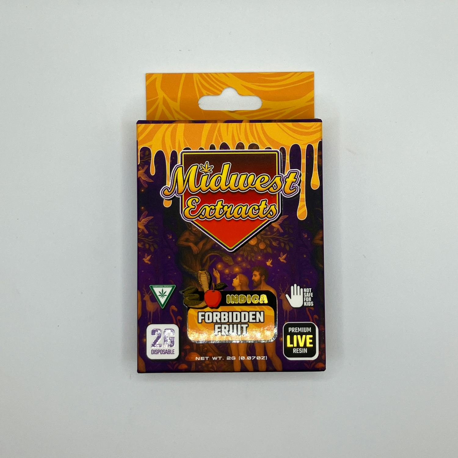 Product: Midwest Extracts | Live Resin Disposable - 2g - Forbidden Fruit