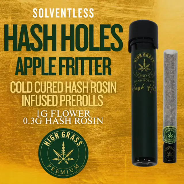 High Grass Farms Hash Hole Apple Fritter 1g (hybrid, infused)
