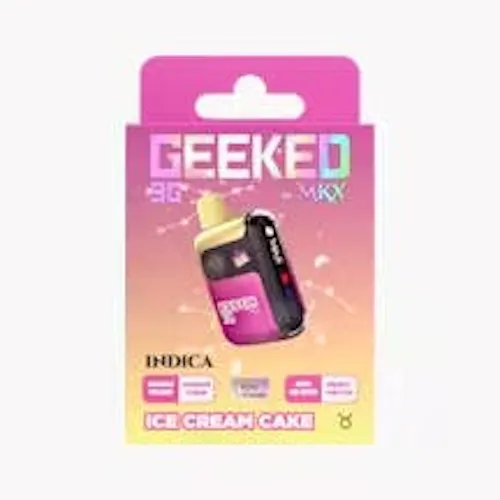 Geeked By MKX – 3g Disposable – Ice Cream Cake – Indica-1