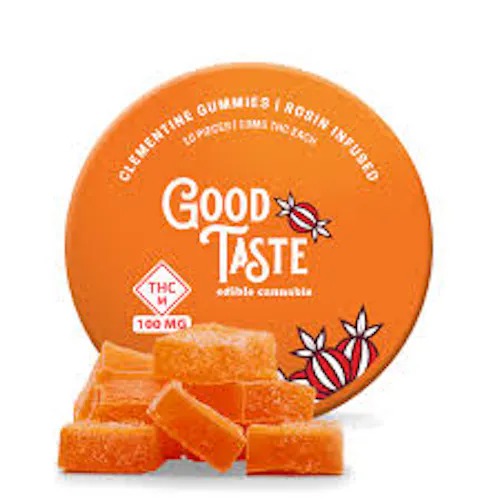 Good Taste | Clementine Sativa Rosin Gummies | 100mg (10pk)-1