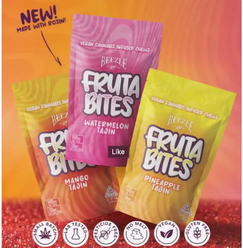 Beezle Fruta Bites – Watermelon Tajin Chews (10ct/10mg)-active