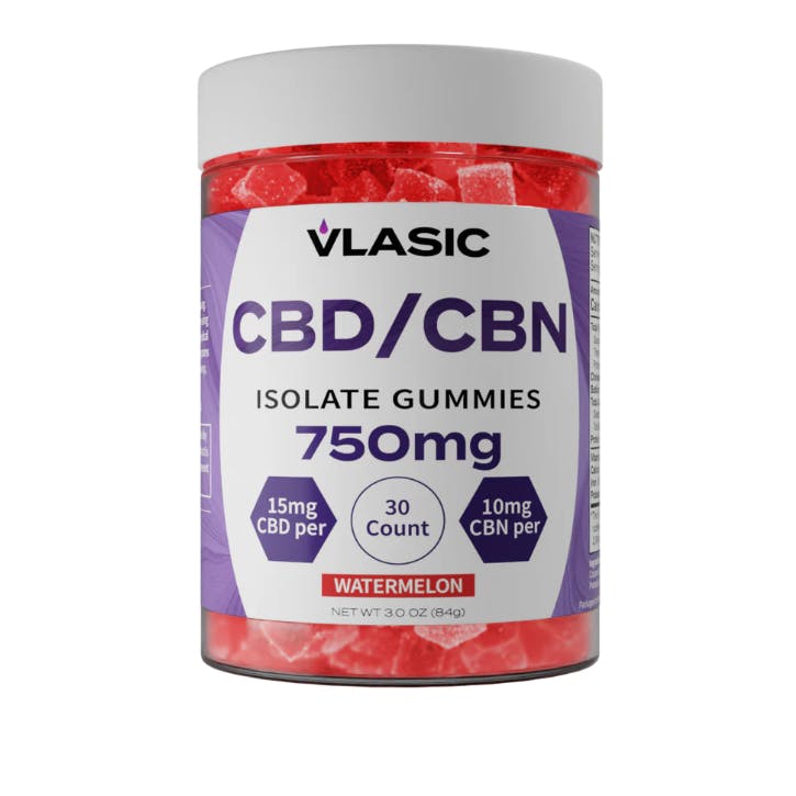 Vlasic Labs - Gummies - 750mg CBD/CBN Isolate - Watermelon | Cloud