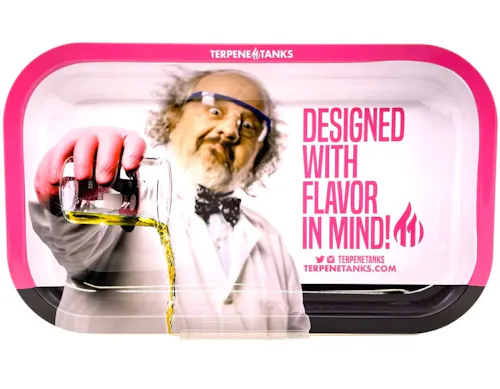 Terpene Tanks Pink Rolling Tray-1