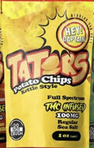 Hey Captain | Tators Potato Chips - 100mg - Sea Salt