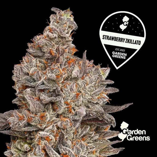 Garden Greens Flower Strawberry Zkillato 3.5g (indica hybrid, whole flower)