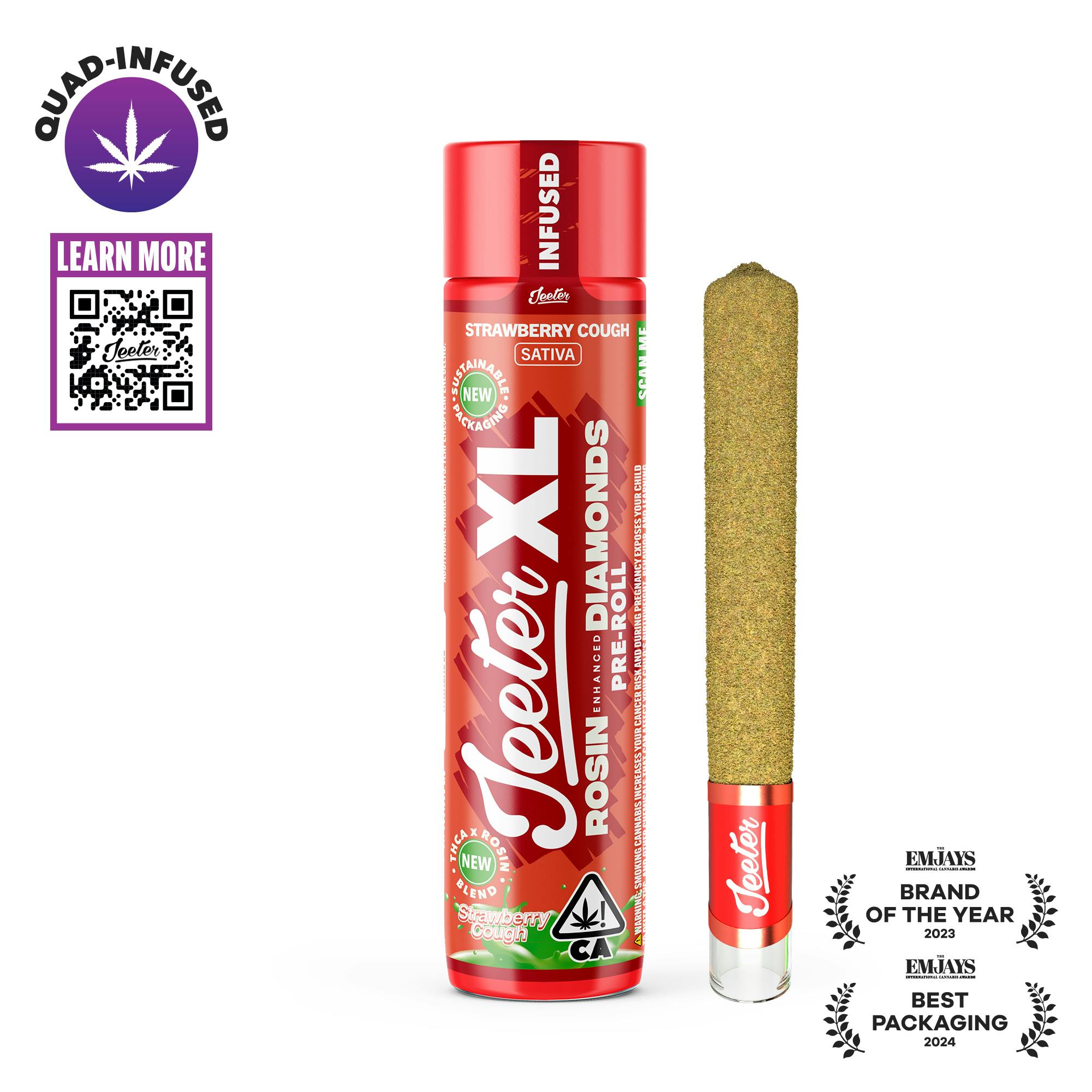 Strawberry Cough Jeeter XL Infused Pre-Roll | 2g
