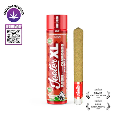 Strawberry Cough Jeeter XL Infused Pre-Roll | 2g - PRE_ROLLS by Jeeter at King of Budz