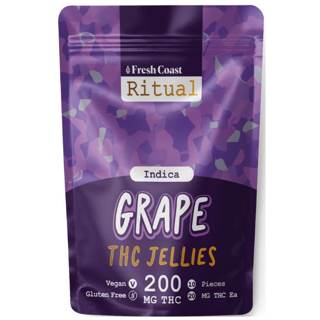 Product: Fresh Coast | Jellies Grape Indica Gummies | 200mg