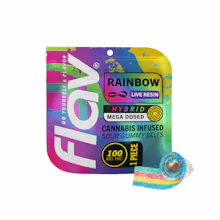 Flav - 100mg Live Resin Single Gummy - Rainbow Belts - EDIBLES by Flav at King of Budz