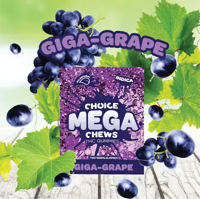 Choice | Mega Chews | Giga-Grape | 200mg | Gummies | Grand Rapids