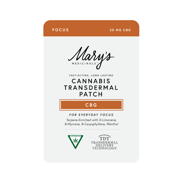 Product: Mary's Medicinals | Transdermal Patch Focus CBG | 20mg