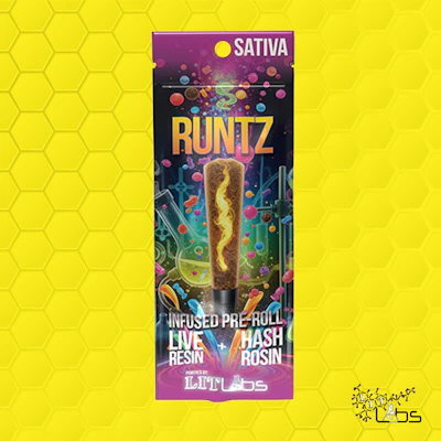 Lit Labs - 1.5g Resin + Rosn Infused Preroll - Runtz - PRE_ROLLS by Lit Labs at King of Budz